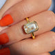 Bezel Set 2.50 Ct Emerald Cut Moissanite Engagement Ring