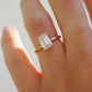 2.01 Ct Emerald Cut Moissanite Engagement Ring,