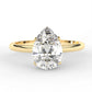 3 CT Pear Cut Moissanite Engagement Ring Anniversary Gift Hidden Halo Ring