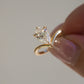 2 Ct Elongated Pear Cut Moissanite Engagement Ring