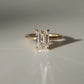 2.01 Ct Emerald Cut Moissanite Engagement Ring,