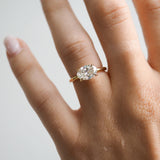 East West 2.05 Ct Oval Cut Moissanite Engagement Ring