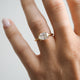 East West 2.05 Ct Oval Cut Moissanite Engagement Ring