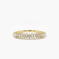 Baguettes Half eternity Moissanite Wedding Band