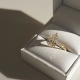 2.58 Ct Elongated Pear Cut Moissanite Engagement Ring