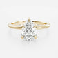 2 Ct Elongated Pear Cut Moissanite Engagement Ring