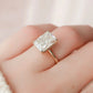 3.80 Ct Radiant Cut Moissanite Engagement Ring