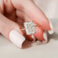 3.80 Ct Radiant Cut Moissanite Engagement Ring