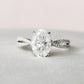 3 Ct Oval Cut Moissanite Engagement Ring