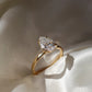 2 Ct Elongated Pear Cut Moissanite Engagement Ring