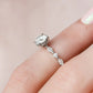 1 Ct Round Brilliant Cut Moissanite Engagement Ring