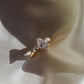 Three Stone 3 Ct Elongated Pear Cut Moissanite Engagement Ring