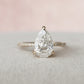 3 Ct Elongated Pear Cut Moissanite Engagement Ring