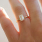 1.53 Ct Emerald Cut Moissanite Engagement Ring