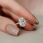 3 Ct Oval Cut Moissanite Engagement Ring