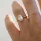 2.03 Ct Emerald Cut Moissanite Engagement Ring