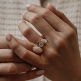 Toi Et Moi 2.06 Ct Pear & Round Cut Moissanite Engagement Ring