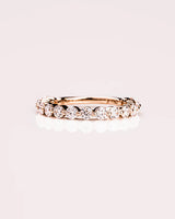 2.50 mm Half eternity Moissanite Band