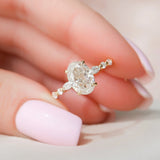 2.50 Ct Oval Cut Moissanite Engagement Ring
