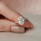 3 Ct Oval Cut Moissanite Engagement Ring