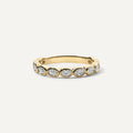 1.10 Ct Oval Cut Wedding Band Women Moissanite Band