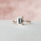 2 Ct Emerald Cut Moissanite Engagement Ring