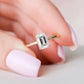 1.50 Ct Emerald Cut Moissanite Engagement Ring