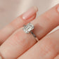 1.50 Ct Emerald Cut Moissanite Engagement Ring