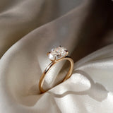 East West 2 Ct Oval Cut Moissanite Engagement Ring