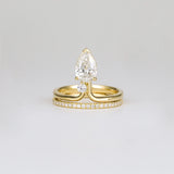 1.06 Ct Elongated Pear Cut Moissanite Engagement Ring