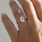 2.01 Ct Oval Cut Moissanite Engagement Ring, Oval Cut Ring