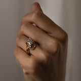 Bridal Set 1.50 Ct Marquise Cut Moissanite Engagement Ring