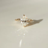 2.06 Ct Oval Cut Moissanite Engagement Ring, Oval Cut Ring