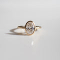 Bezel Set 2.02 Ct Oval Cut Moissanite Engagement Ring