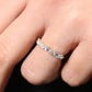 Baguettes and Round Half eternity Moissanite Wedding Band