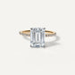 3 Ct Emerald Cut Moissanite Engagement Ring