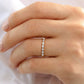 Baguettes and Round Half eternity Moissanite Wedding Band