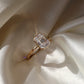 Bezel Set 3 Ct Emerald Cut Moissanite Engagement Ring