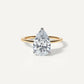 2.70 CT Pear Cut Moissanite Engagement Ring