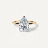 2.70 CT Pear Cut Moissanite Engagement Ring