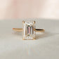 3 Ct Emerald Cut Moissanite Engagement Ring