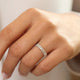 1.01 Ct Emerald Cut Wedding Band Women Moissanite Band