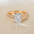 1.50 Ct Radiant Cut Moissanite Engagement Ring