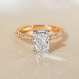 1.50 Ct Radiant Cut Moissanite Engagement Ring