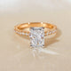 1.50 Ct Radiant Cut Moissanite Engagement Ring