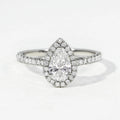 1 Ct Elongated Pear Cut Moissanite Engagement Ring