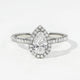 1 Ct Elongated Pear Cut Moissanite Engagement Ring