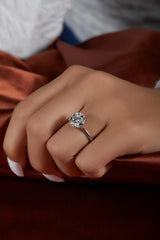 2.50 Ct Round Brilliant Cut Moissanite Ring