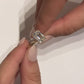 3Ct Emerald Cut Moissanite Engagement Ring