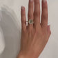 6.50 Ct Emerald Cut Moissanite Engagement Ring